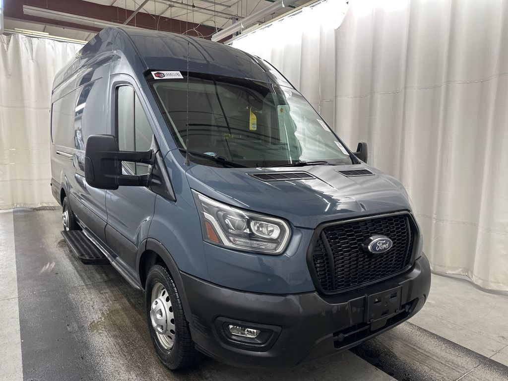 Blue 2022 Ford Transit Cargo Van All-Wheel Drive 
