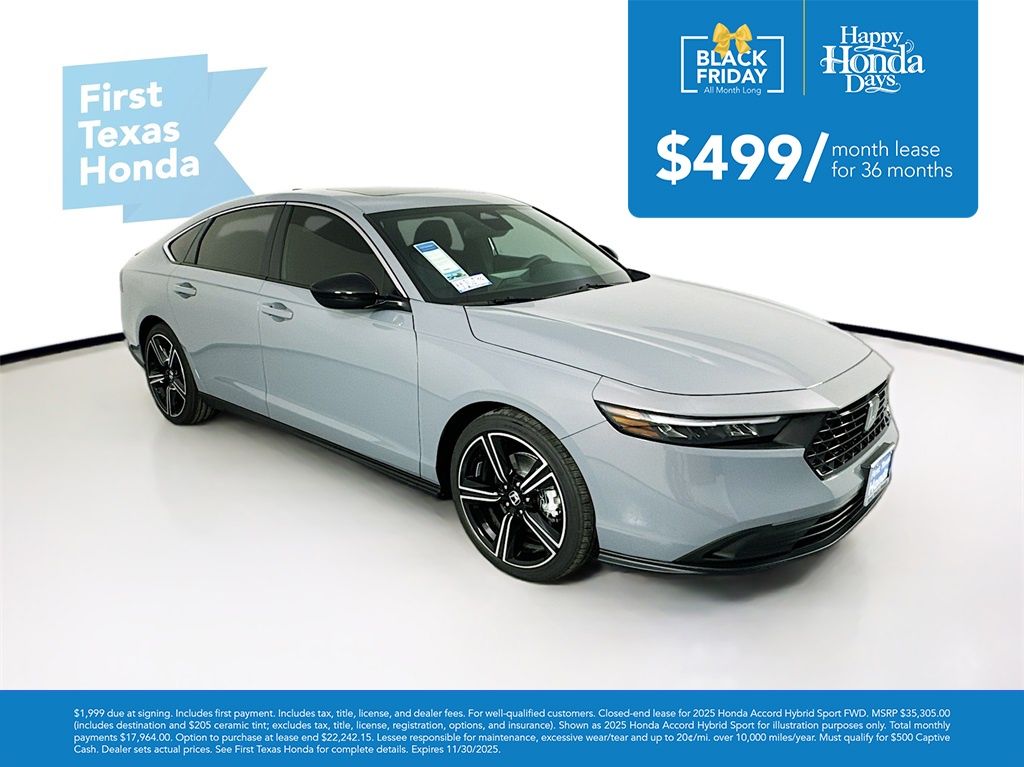 New Car 2025 Honda Accord Hybrid  Sport For Sale Under $35,000 In Austin, Texas