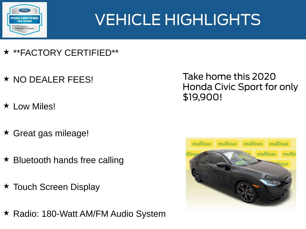 Certified Used 2020 Black Honda Sport image 11