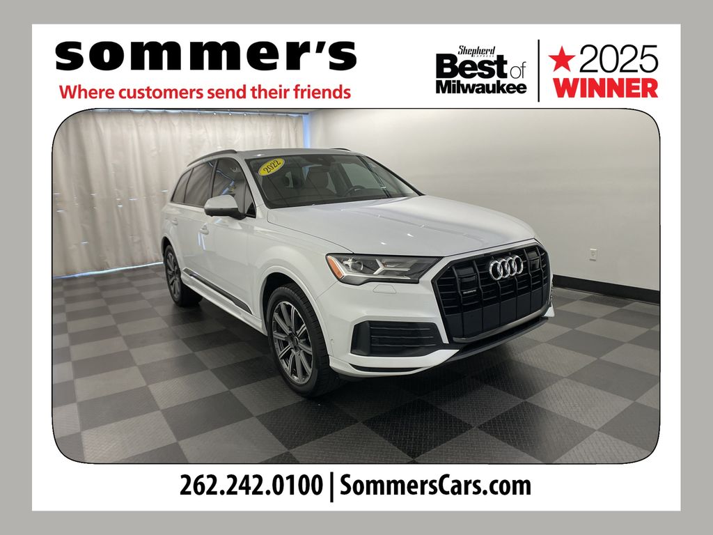 Glacier White 2022 Audi Q7 SUV / Crossover All-Wheel Drive 8-Speed Automatic