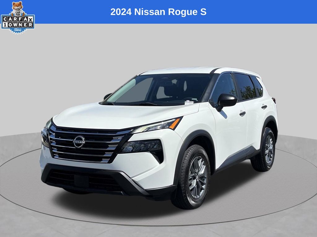 Glacier White 2024 Nissan Rogue SUV / Crossover Front-Wheel Drive Continuously Variable Transmission
