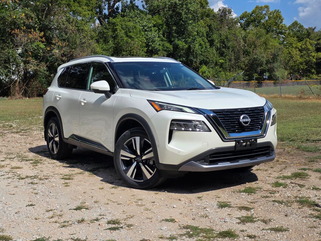 Pearl White Tricoat 2023 Nissan Rogue SUV / Crossover All-Wheel Drive Continuously Variable Transmission