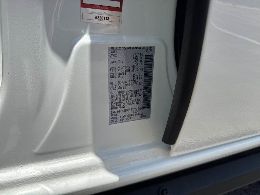 2025 Nissan Frontier PRO-4X White at Central Houston Nissan
