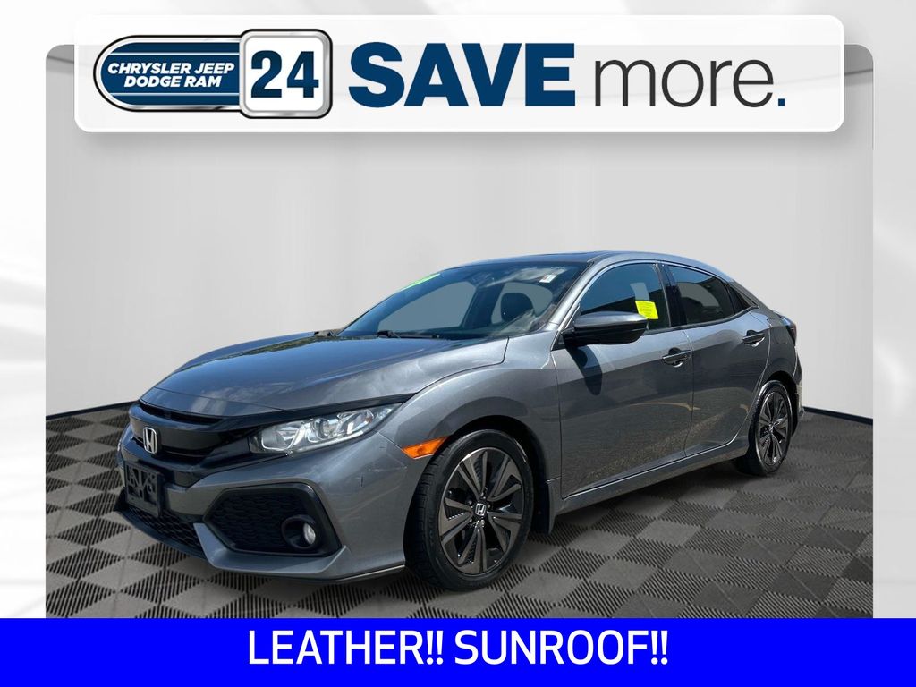 Gray 2017 Honda Civic Hatchback Hatchback Front-Wheel Drive Continuously Variable Transmission