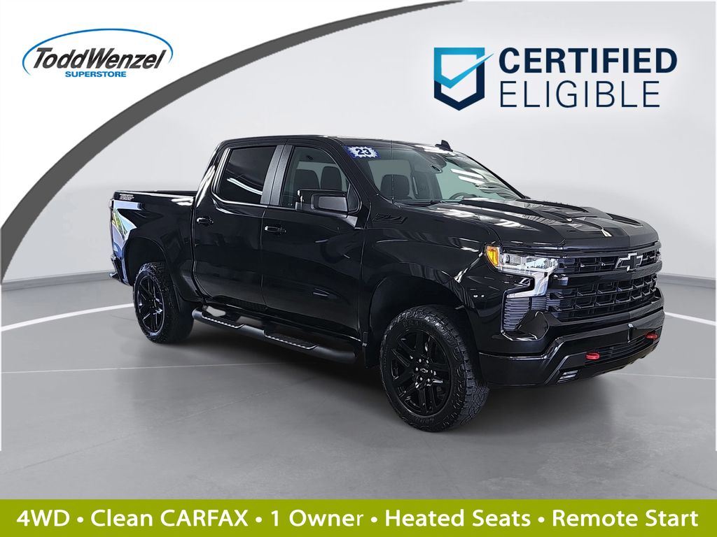 Black 2023 Chevrolet Silverado 1500 Pickup Truck Four-Wheel Drive Automatic