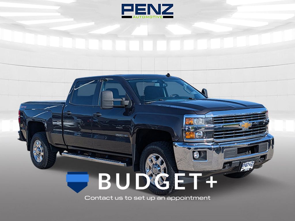 Gray (Tungsten Metallic) 2015 Chevrolet Silverado 3500HD LT Crew Cab 4WD Pickup Truck Four-Wheel Drive 6-Speed Automatic Overdrive