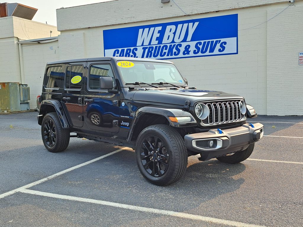 Black Clearcoat 2024 Jeep Wrangler 4xe SUV / Crossover Four-Wheel Drive 8-Speed Automatic