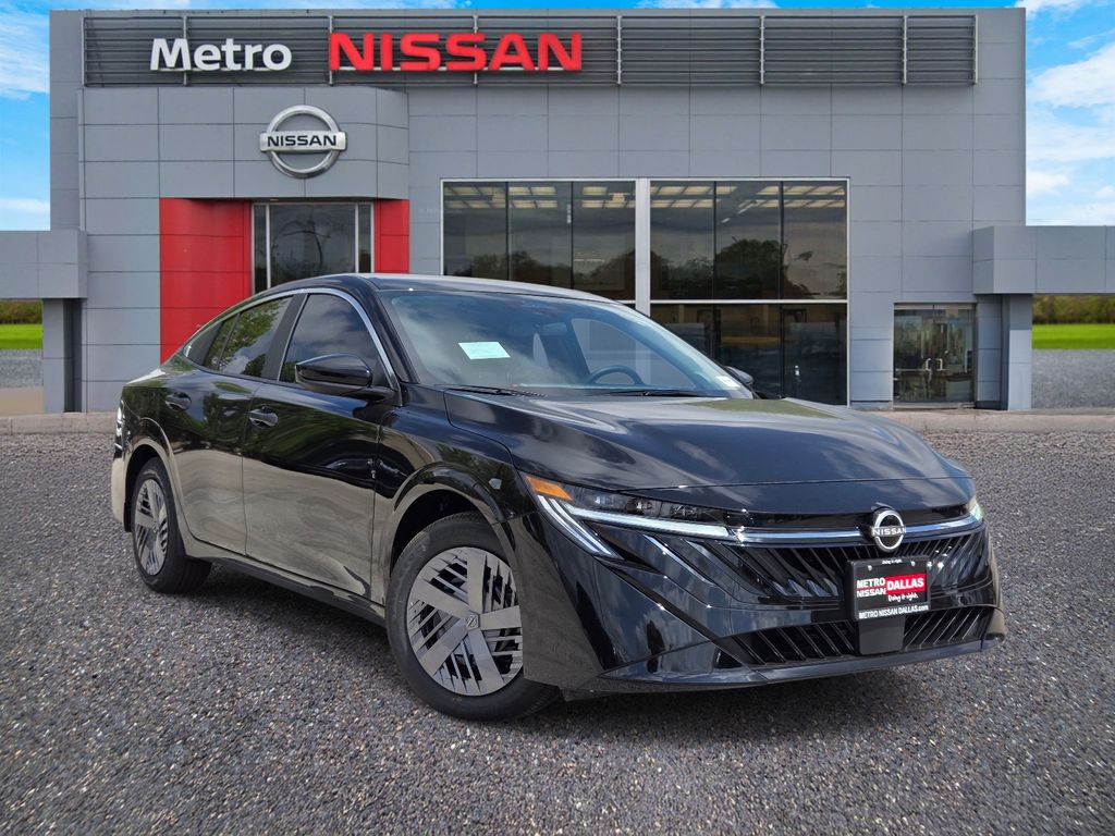 Super Black 2026 Nissan Sentra S FWD Sedan Front-Wheel Drive Continuously Variable Transmission