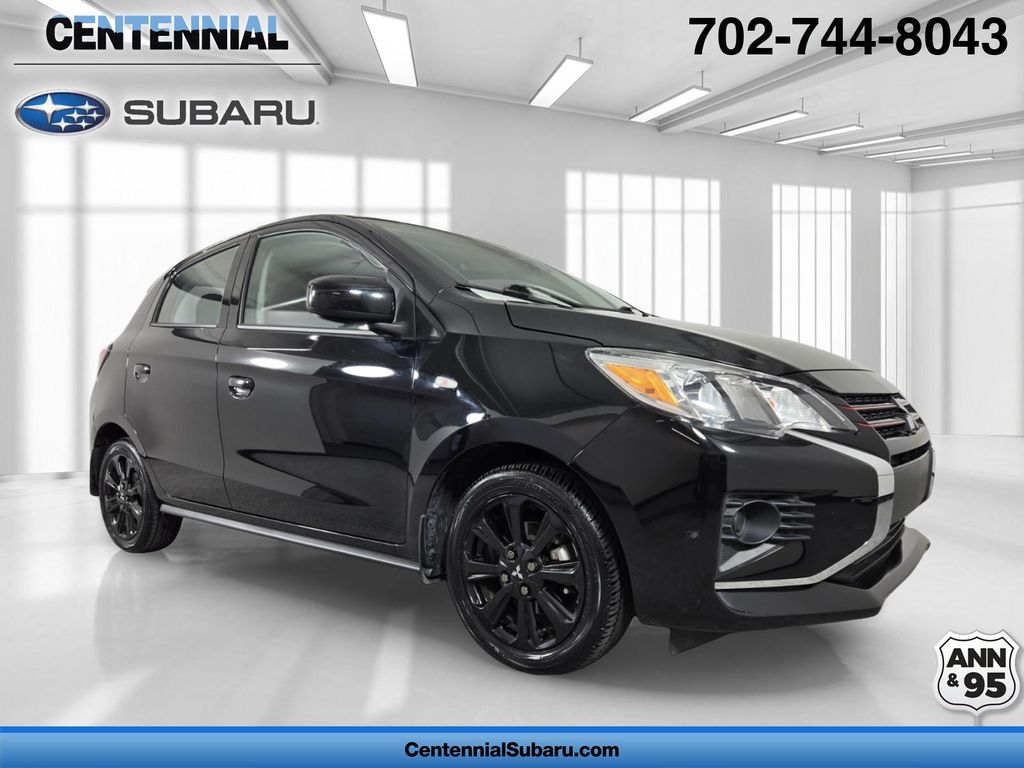 Black 2022 Mitsubishi Mirage Hatchback Front-Wheel Drive Continuously Variable Transmission