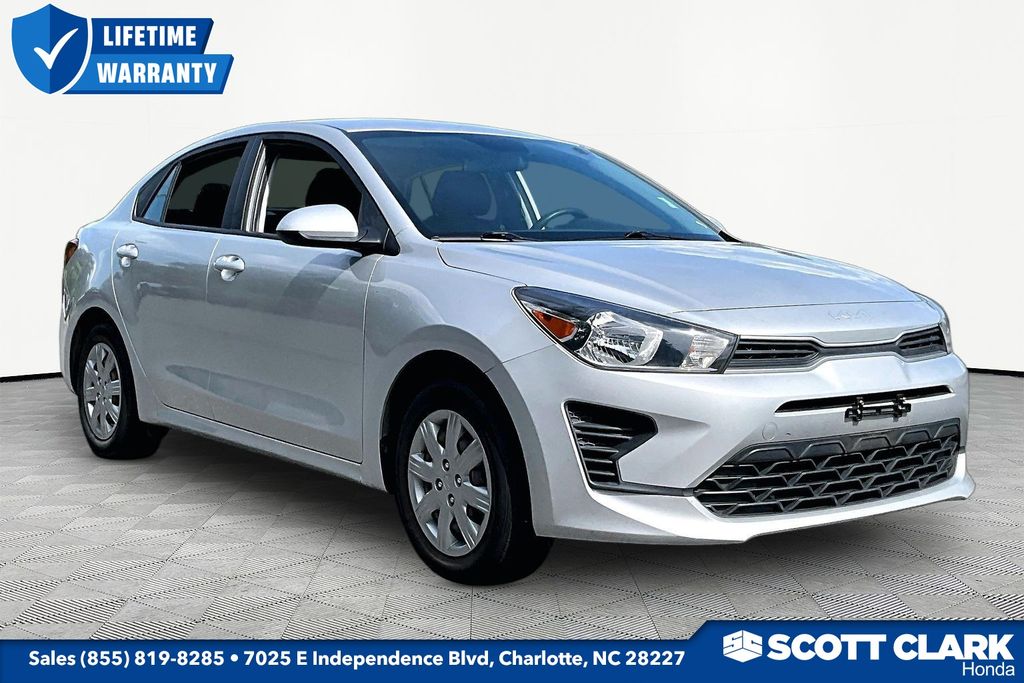 Silky Silver 2022 Kia Rio Sedan Front-Wheel Drive Continuously Variable Transmission