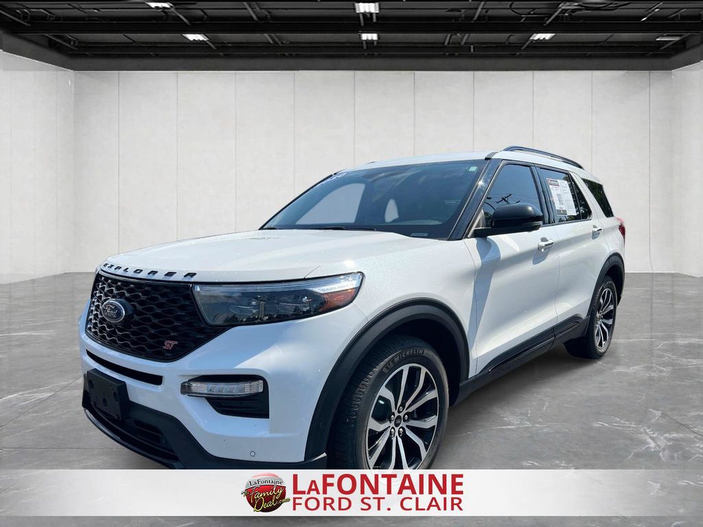 Star White Metallic Tri-Coat 2020 Ford Explorer SUV / Crossover All-Wheel Drive Automatic