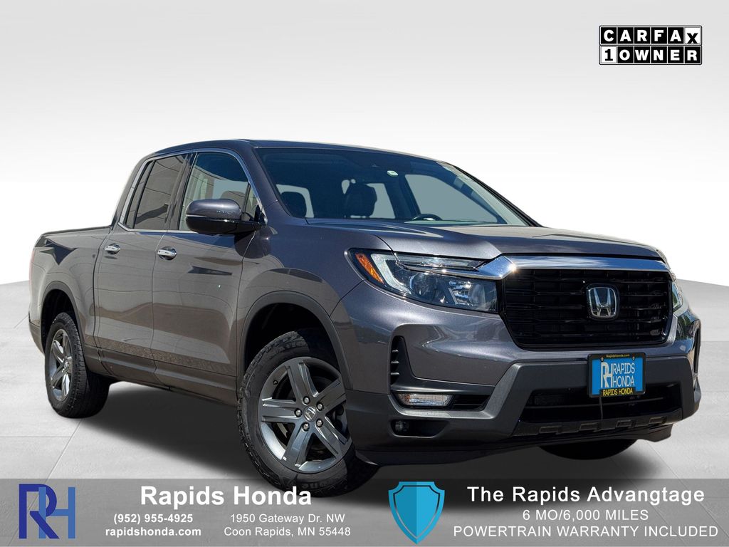 Gray (Modern Steel Metallic) 2023 Honda Ridgeline Pickup Truck All-Wheel Drive 9-Speed Automatic
