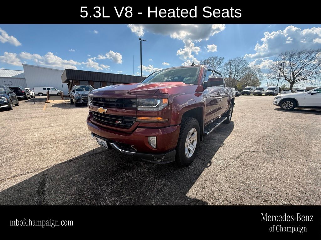 Siren Red Tintcoat 2017 Chevrolet Silverado 1500 LT Crew Cab 4WD Pickup Truck Four-Wheel Drive 6-Speed Automatic Overdrive