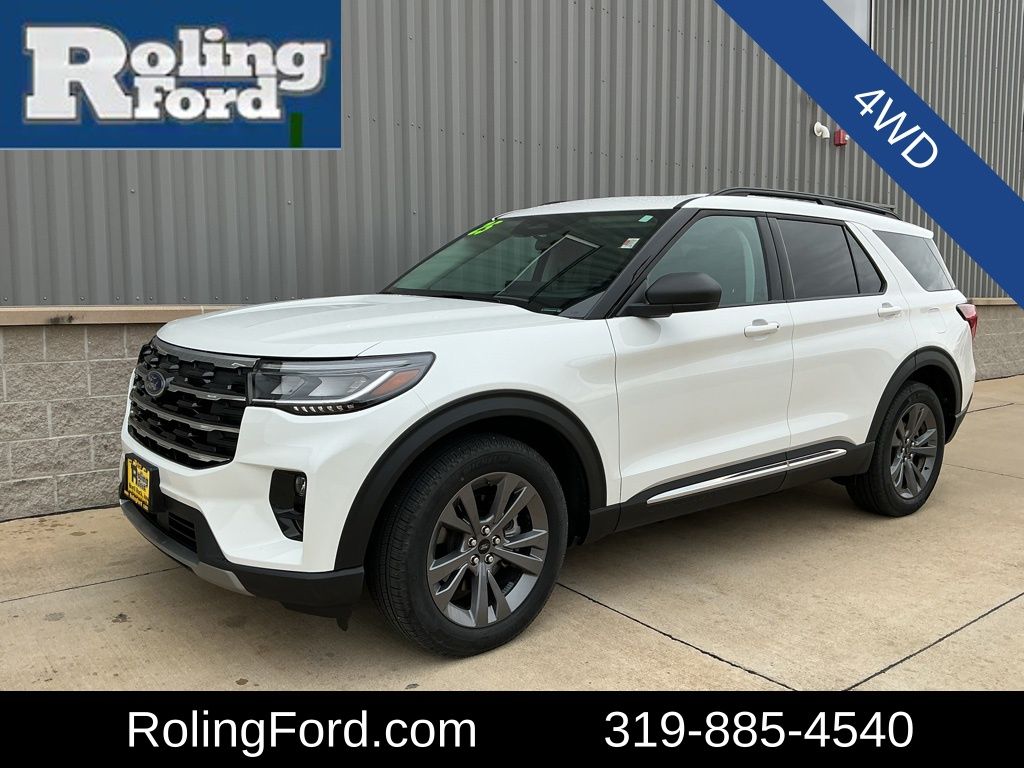 White Metallic 2025 Ford Explorer Active AWD SUV / Crossover All-Wheel Drive Automatic