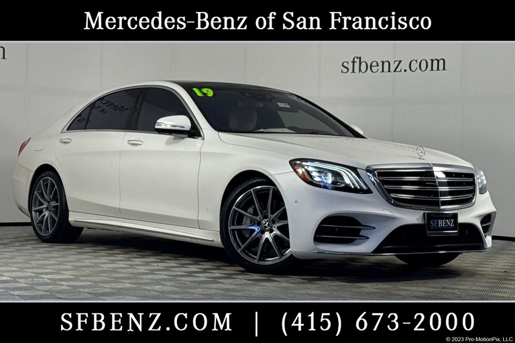 designo Manufaktur Cashmere White Magn 2019 Mercedes-Benz S-Class S 560 RWD Sedan Rear-Wheel Drive 9-Speed Automatic