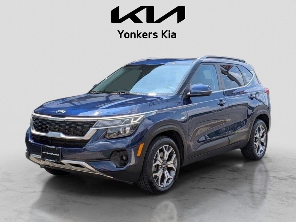 Dark Ocean Blue 2021 Kia Seltos SUV / Crossover All-Wheel Drive Continuously Variable Transmission