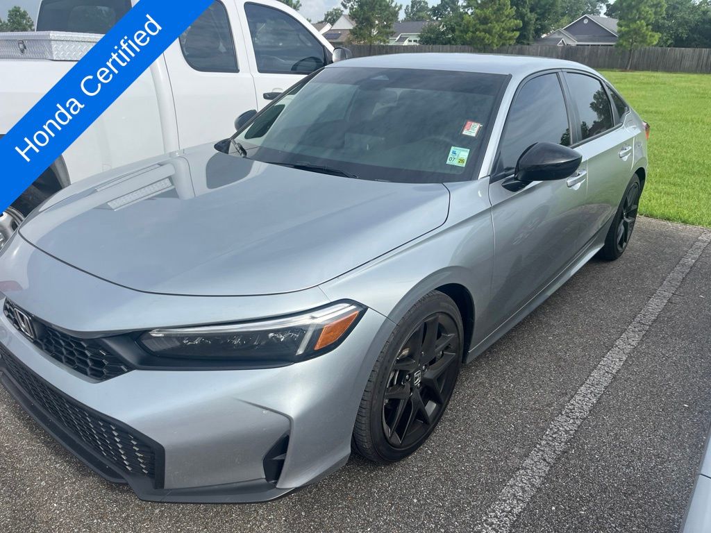 Meteorite Gray Metallic 2026 Honda Civic Sedan Front-Wheel Drive Continuously Variable Transmission