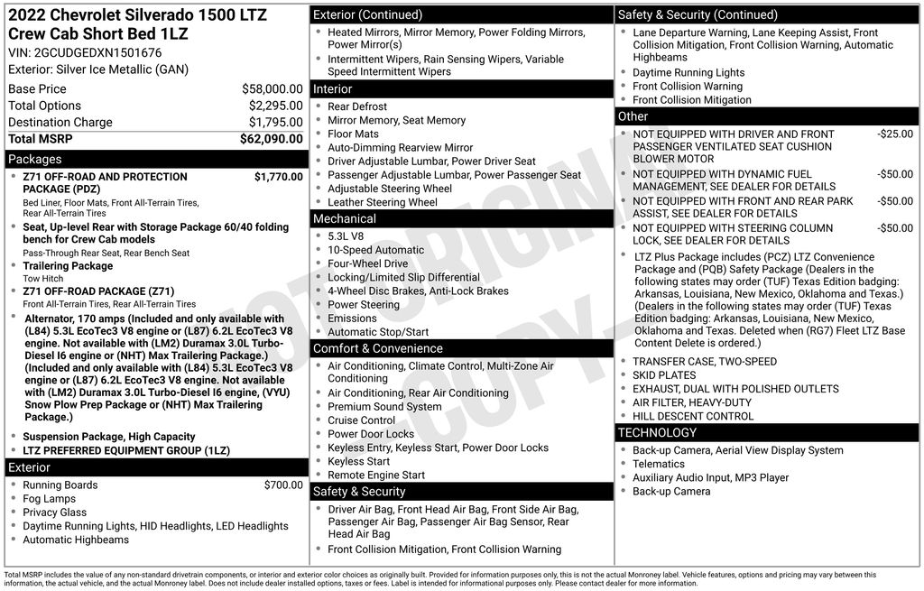 used 2022 Chevrolet Silverado 1500 car, priced at $31,500