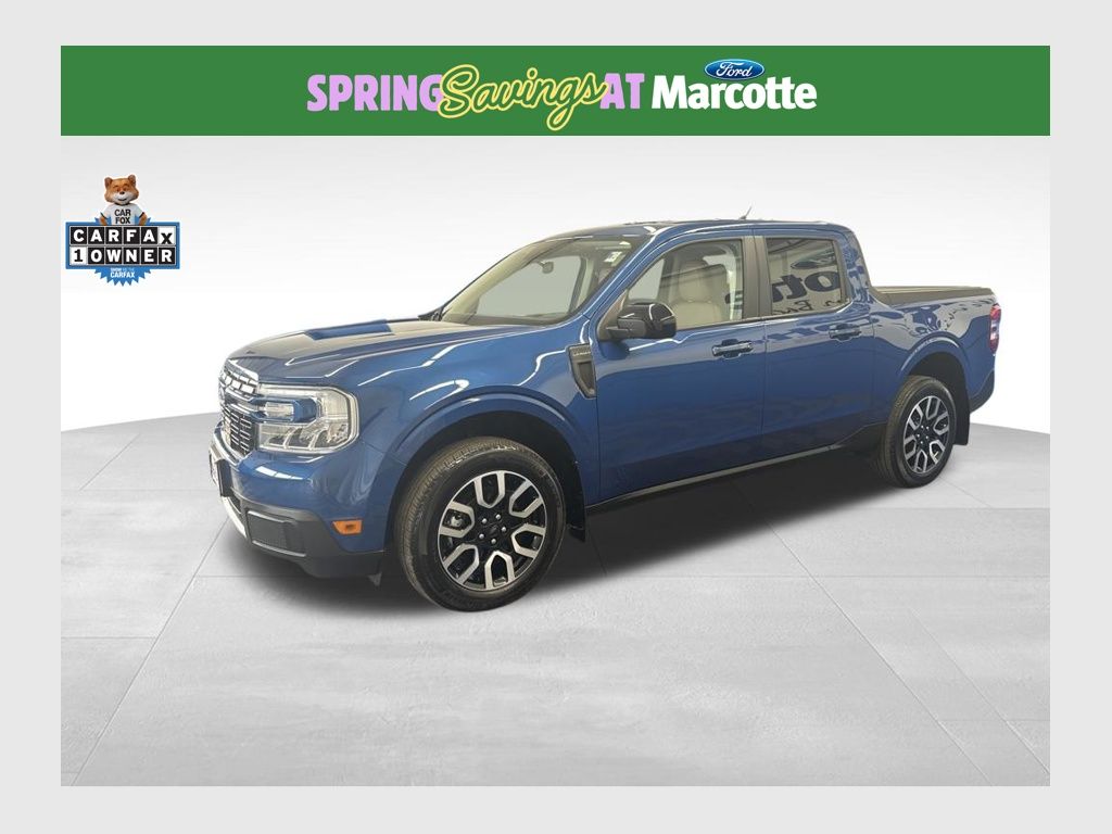 Blue Metallic 2024 Ford Maverick Lariat SuperCrew FWD Pickup Truck Front-Wheel Drive Continuously Variable Transmission