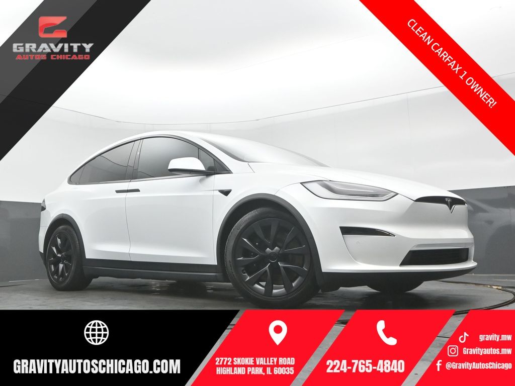 Pearl White Multi-Coat 2023 Tesla Model X Sedan All-Wheel Drive 1-Speed Automatic
