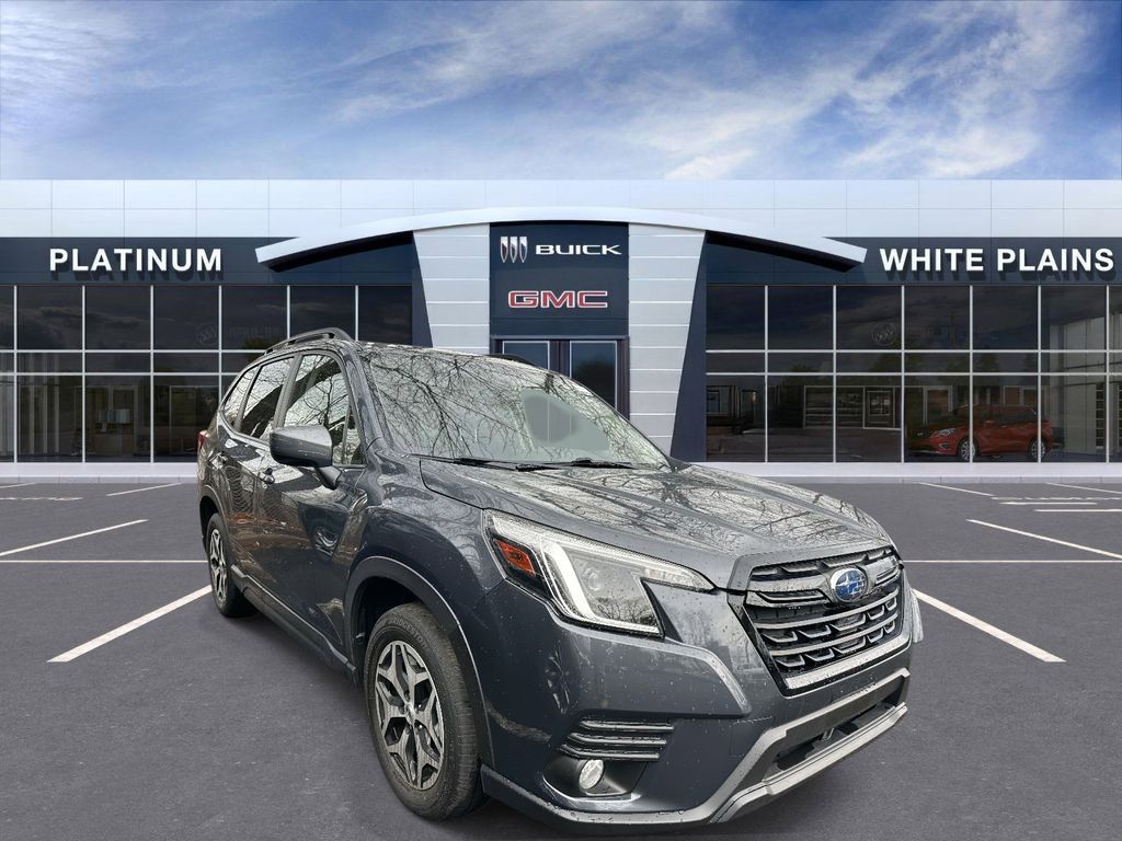 Gray Metallic 2022 Subaru Forester Premium Crossover AWD SUV / Crossover All-Wheel Drive Continuously Variable Transmission
