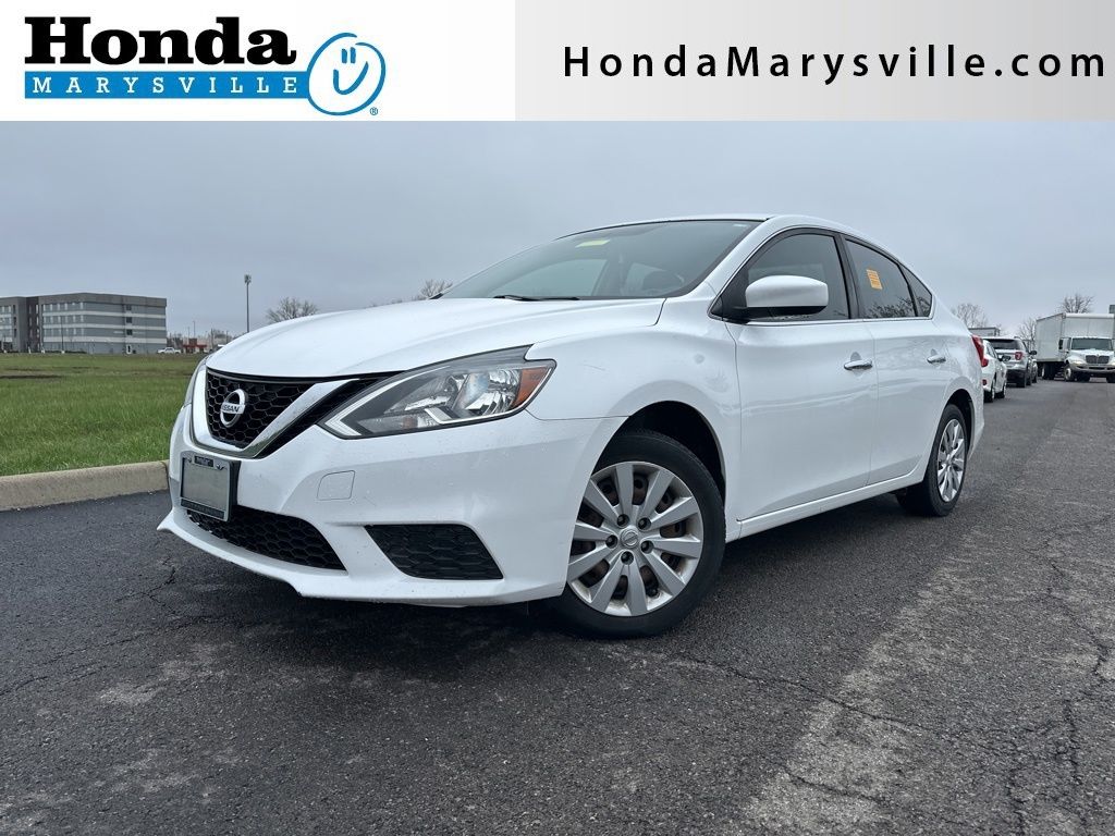 White (Fresh Powder) 2017 Nissan Sentra S Sedan Front-Wheel Drive Continuously Variable Transmission