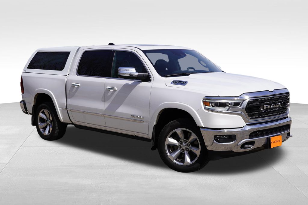 Ivory White Tri-Coat Pearlcoat 2021 RAM 1500 Limited Crew Cab 4WD Pickup Truck Four-Wheel Drive 8-Speed Automatic