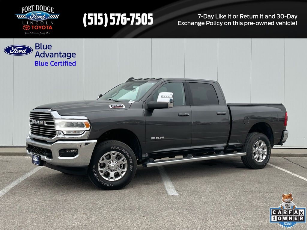 Gray (Granite Crystal Metallic Clearcoat) 2024 RAM 2500 Laramie Crew Cab 4WD Pickup Truck Four-Wheel Drive 8-Speed Automatic
