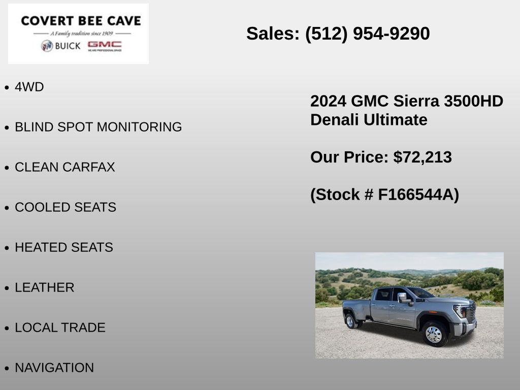 Used Car 2024 Gmc Sierra 3500hd  Denali Ultimate For Sale Under $80,000 In Austin, Texas