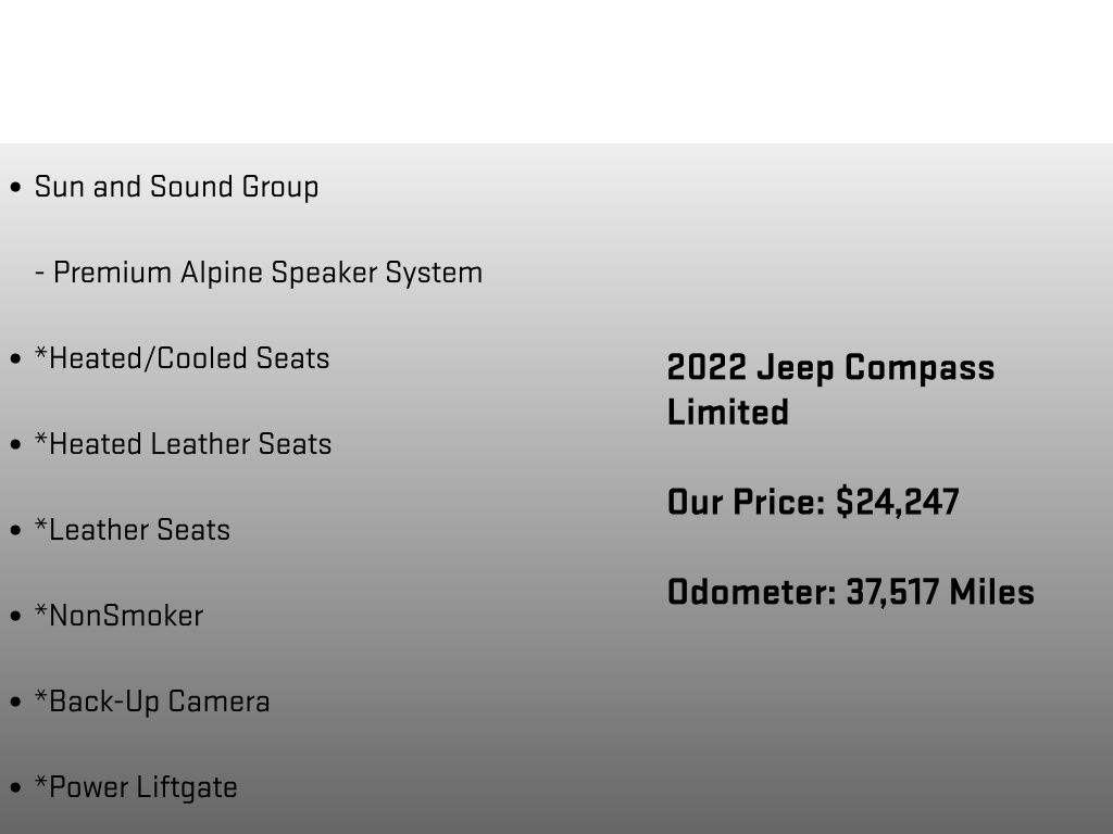 2022 Jeep Compass Limited Gray at Bob Ruth Ford