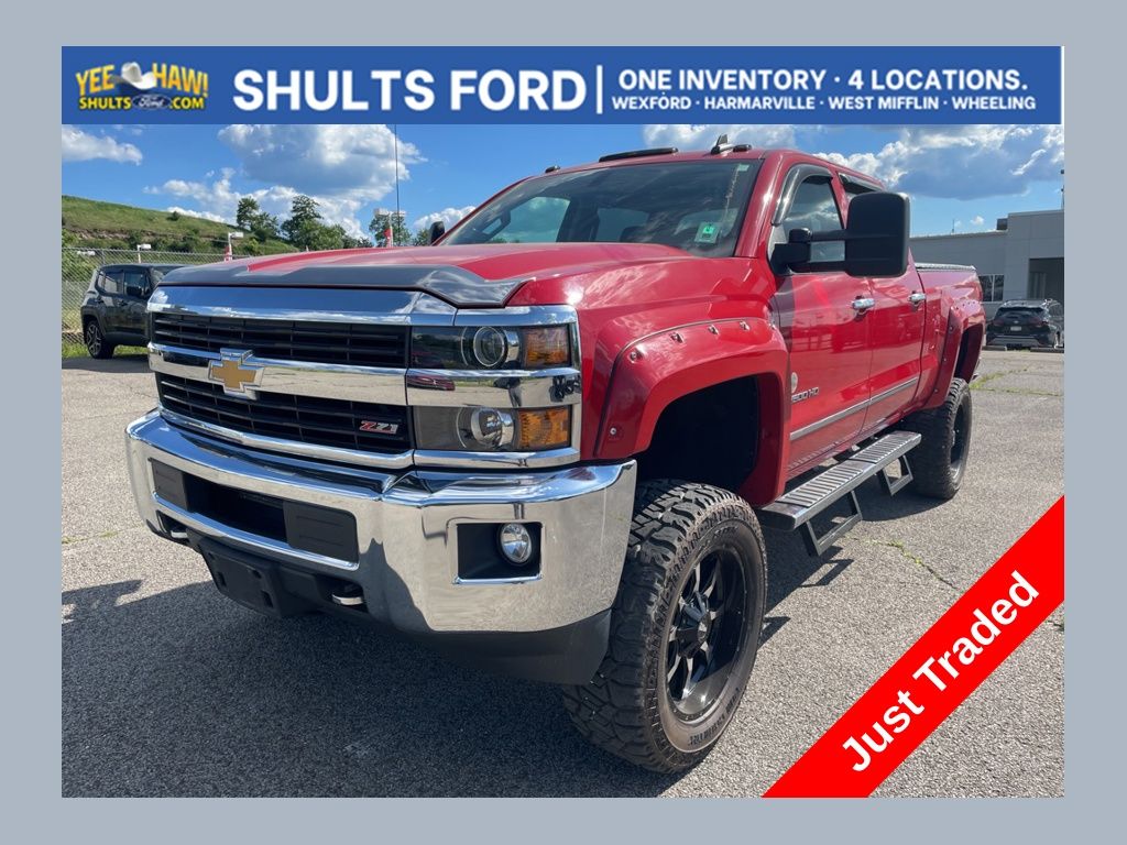 Victory Red 2015 Chevrolet Silverado 2500HD LT Crew Cab 4WD Pickup Truck Four-Wheel Drive 6-Speed Automatic Overdrive