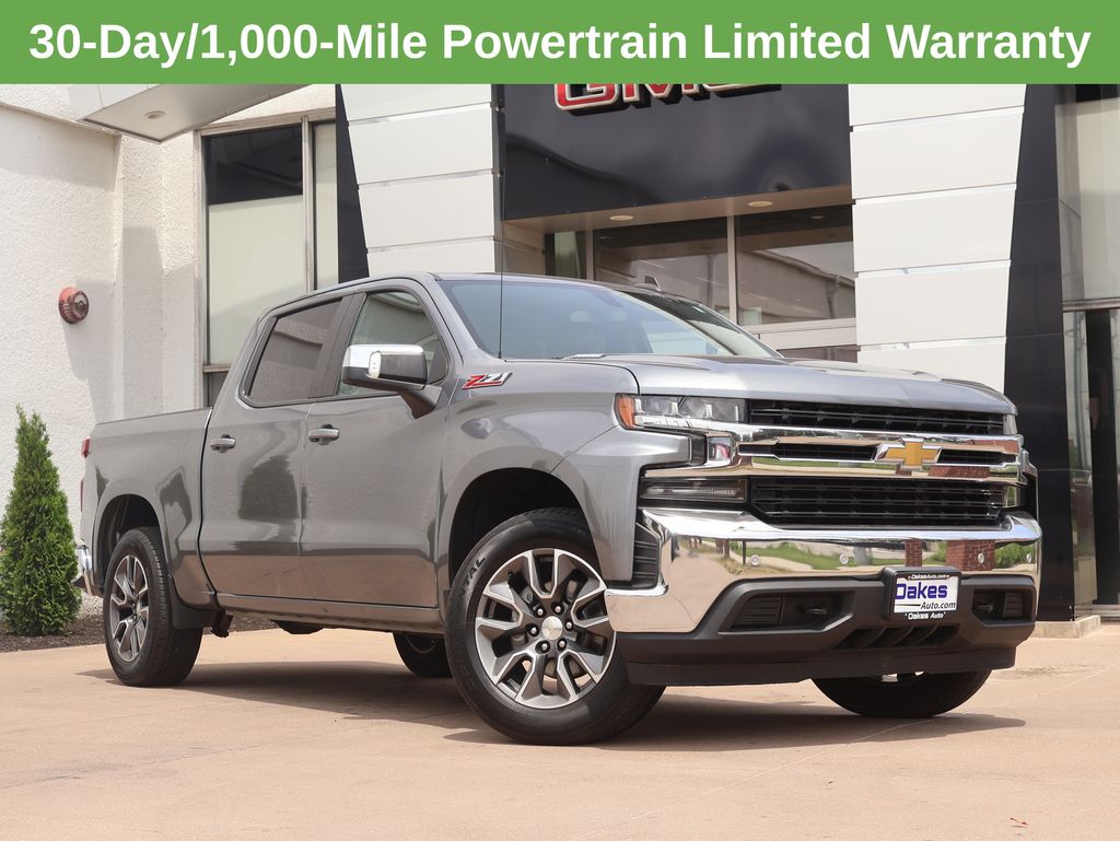 Gray (Satin Steel Metallic) 2020 Chevrolet Silverado 1500 LT Crew Cab 4WD Pickup Truck Four-Wheel Drive Automatic