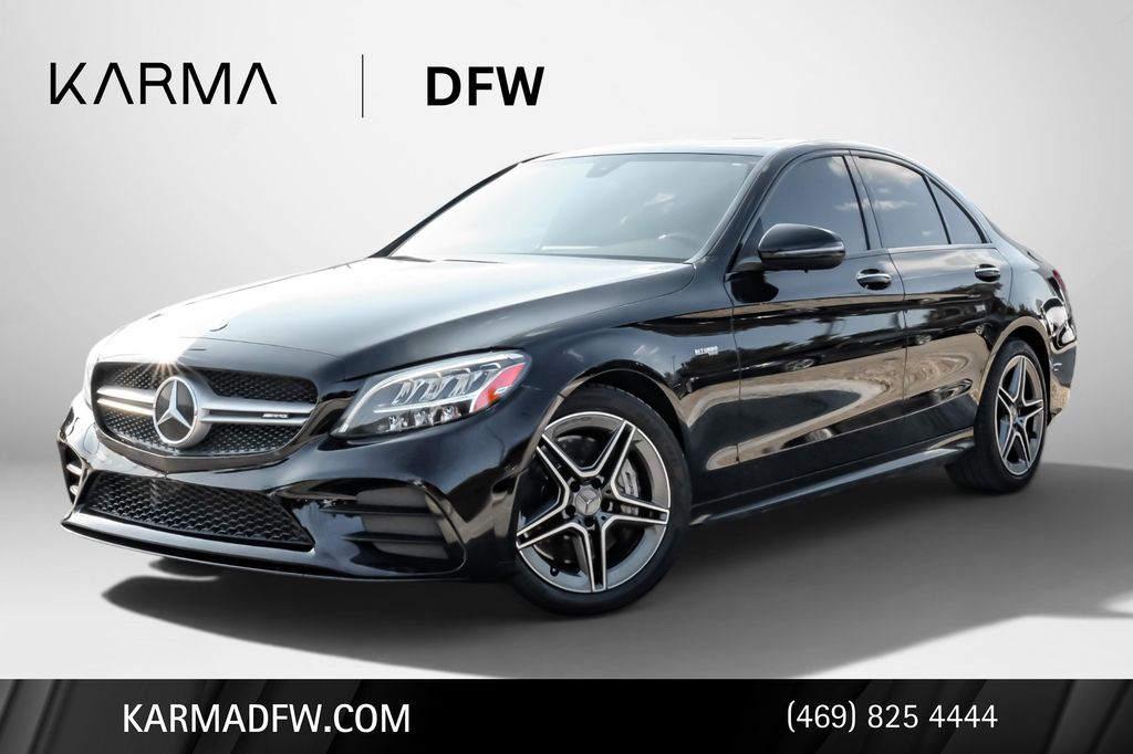 Black 2021 Mercedes-Benz C-Class Sedan All-Wheel Drive 9-Speed Automatic