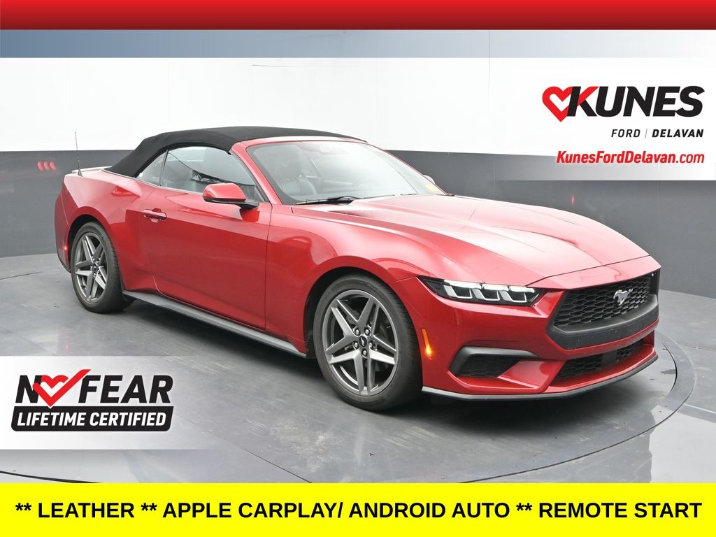 Rapid Red Metallic Tinted Clearcoat 2024 Ford Mustang Convertible Rear-Wheel Drive Automatic
