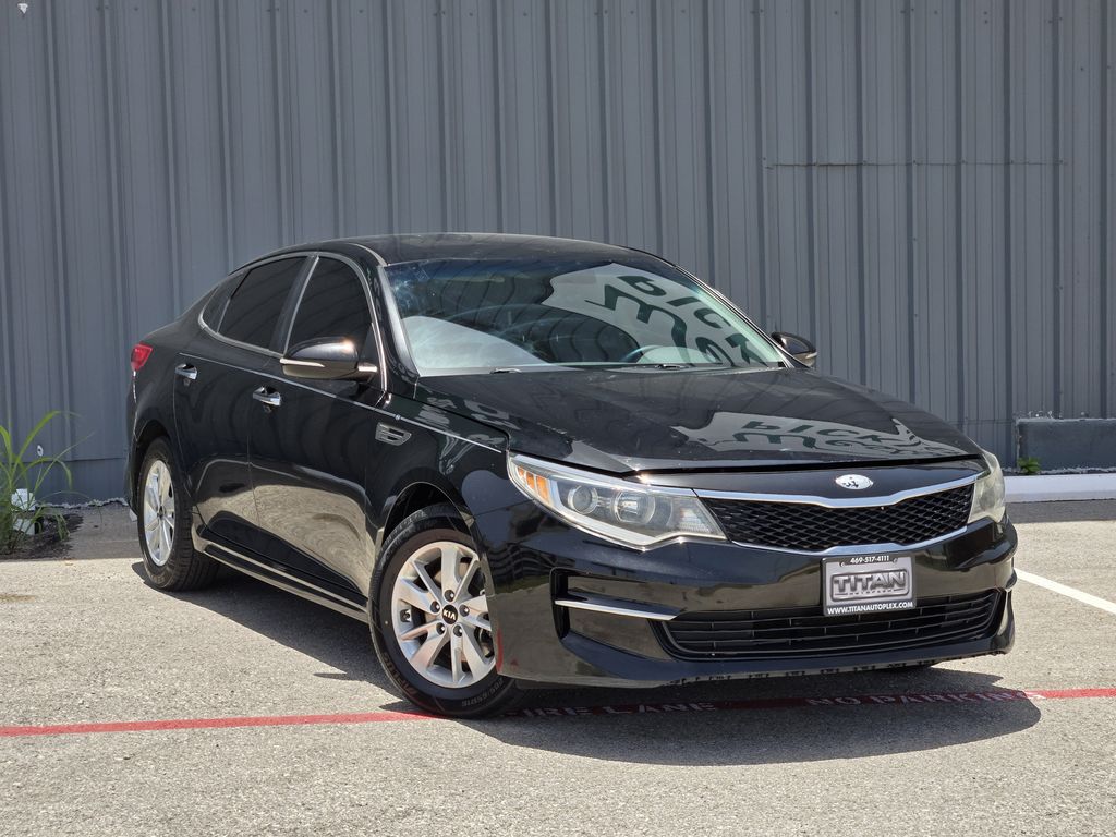 Ebony Black 2016 Kia Optima Sedan Front-Wheel Drive 6-Speed Automatic