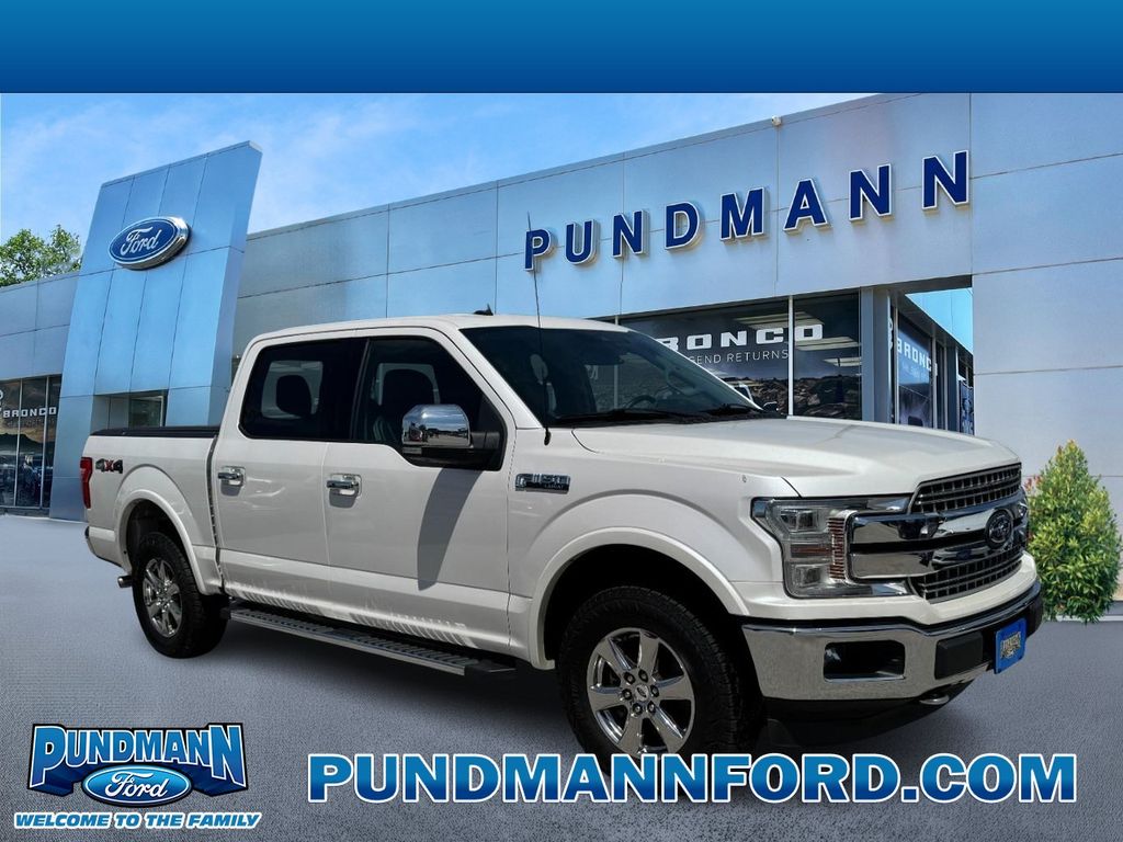 White Platinum Clearcoat Metallic 2019 Ford F-150 Pickup Truck Four-Wheel Drive Automatic