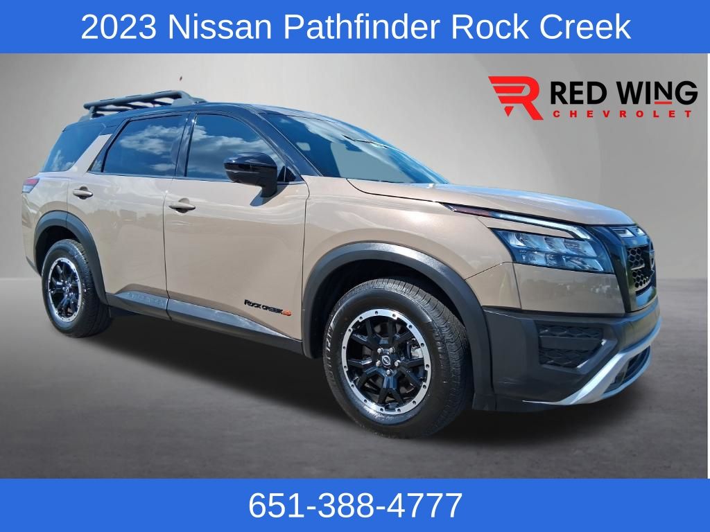 Baja Storm/Super Black Roof 2023 Nissan Pathfinder SUV / Crossover All-Wheel Drive 9-Speed Automatic