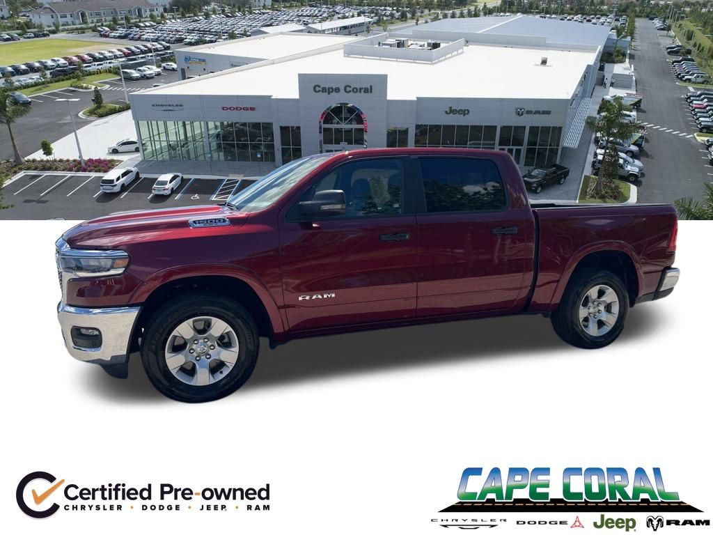Delmonico Red Pearlcoat 2025 RAM 1500 Big Horn Crew Cab 4WD Pickup Truck Four-Wheel Drive 8-Speed Automatic