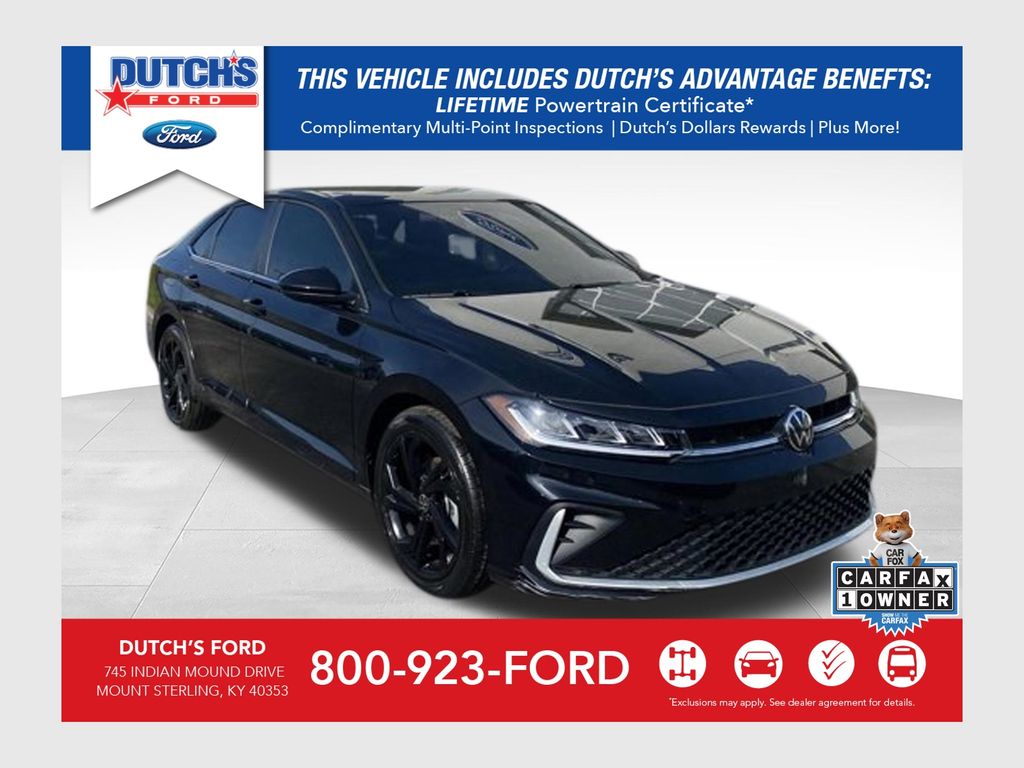 Black 2025 Volkswagen Jetta SE FWD Sedan Front-Wheel Drive 8-Speed Automatic