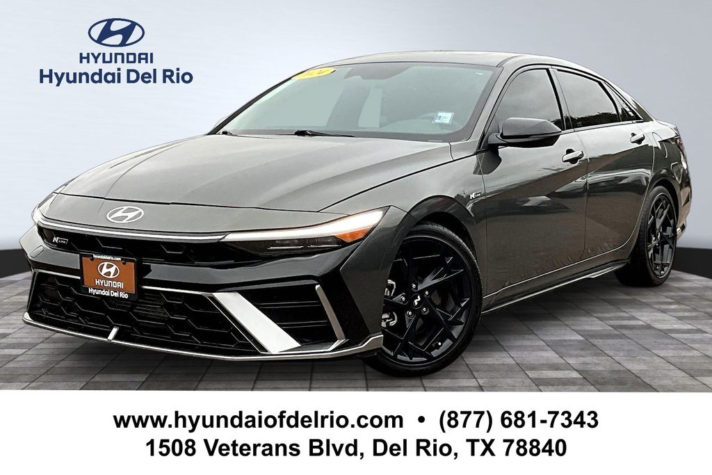 Amazon Gray 2024 Hyundai Elantra Sedan Front-Wheel Drive 7-Speed Dual Clutch