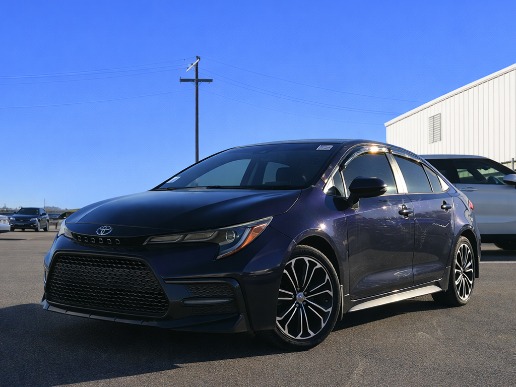 Blue 2021 Toyota Corolla SE FWD Sedan Front-Wheel Drive Continuously Variable Transmission