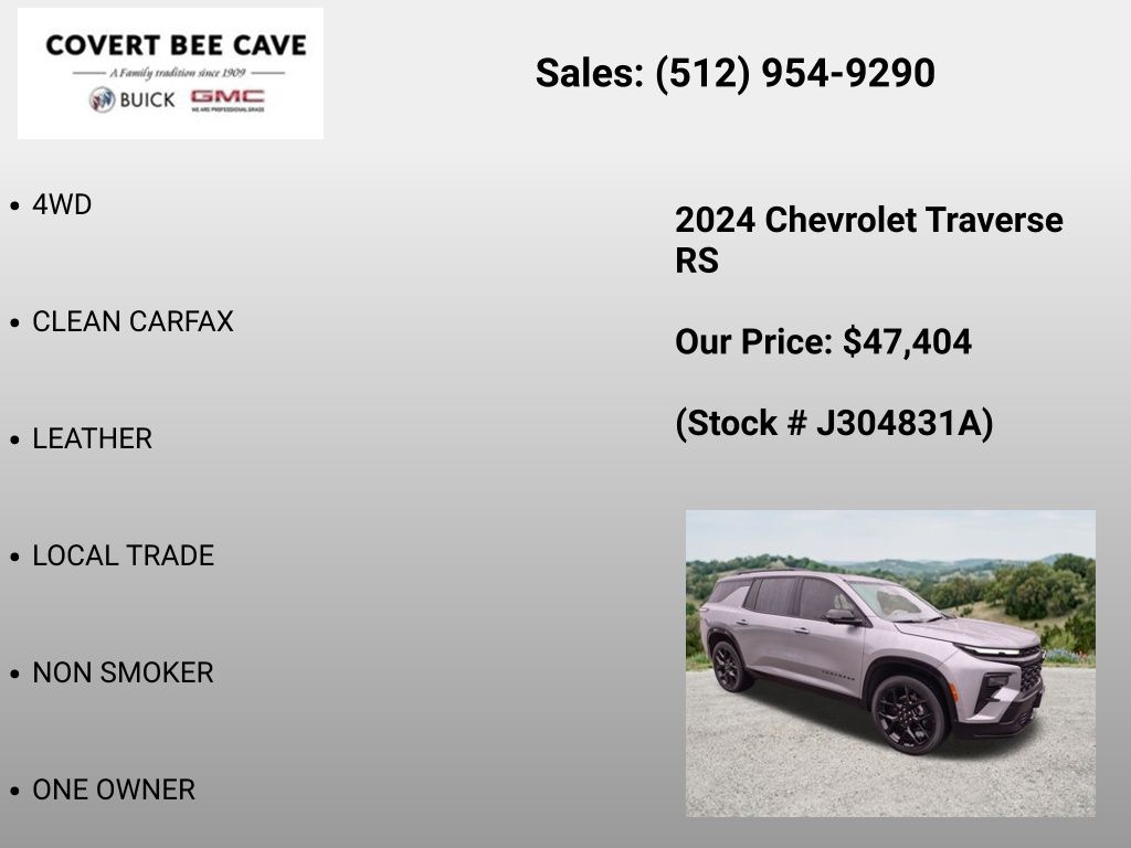 Used Car 2024 Chevrolet Traverse  Rs For Sale Under $50,000 In Austin, Texas