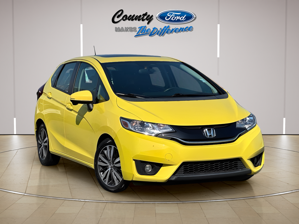 Yellow Pearl 2015 Honda Fit Hatchback Continuously Variable Transmission