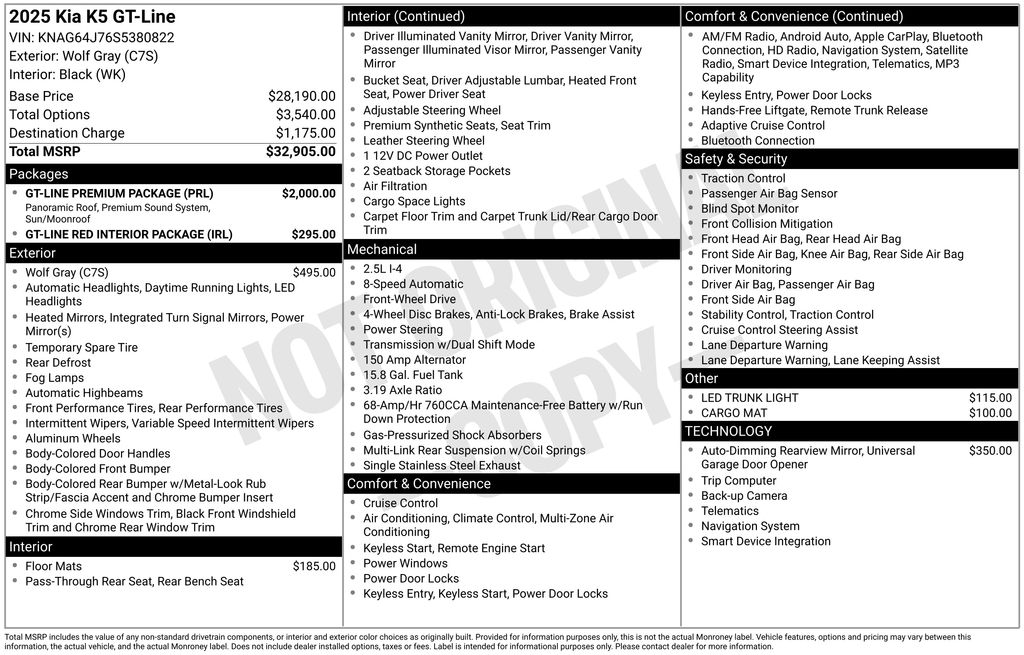 Used Car 2025 Kia K5  Gt-line For Sale Under $30,000 In Austin, Texas