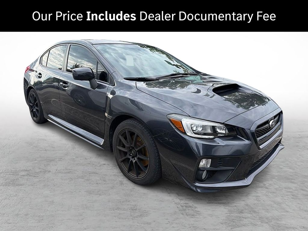 Dark Gray Metallic 2015 Subaru WRX Sedan All-Wheel Drive 6-Speed Manual