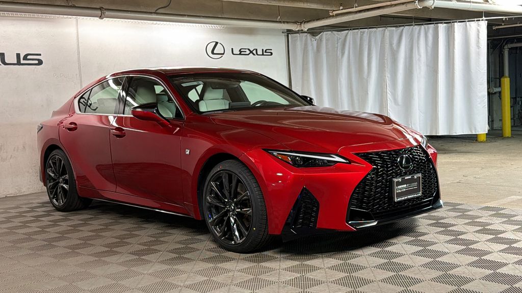 Infrared 2024 Lexus IS 350 F Sport AWD Sedan All-Wheel Drive 6-Speed Automatic