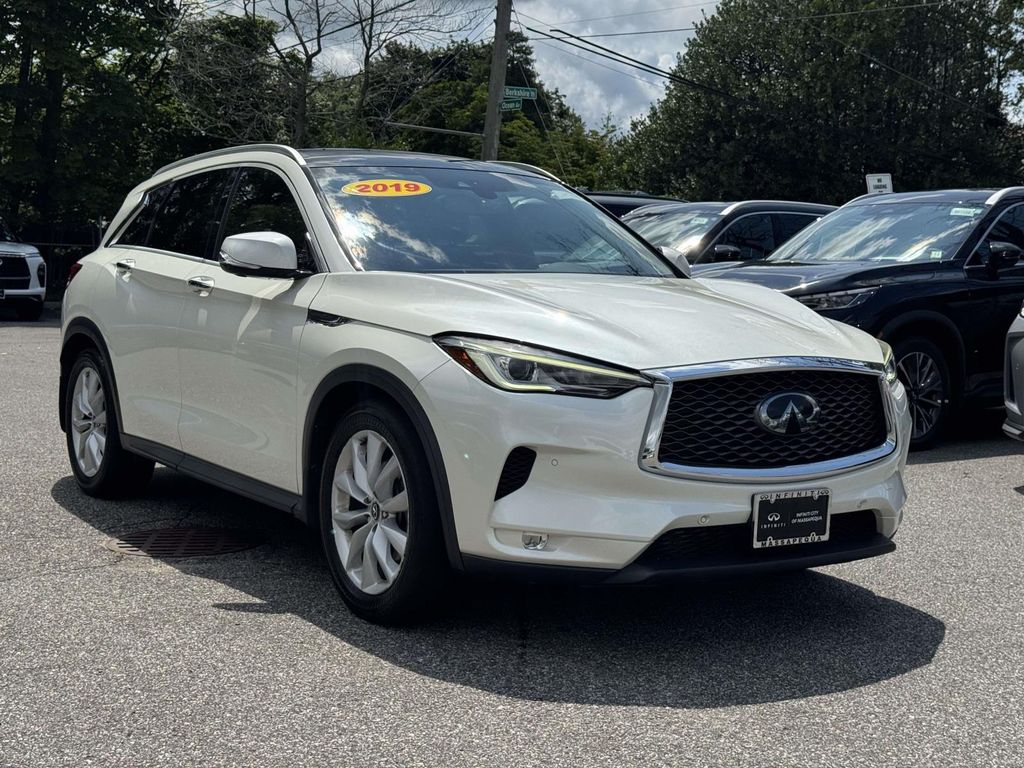 Majestic White 2019 INFINITI QX50 SUV / Crossover All-Wheel Drive Continuously Variable Transmission