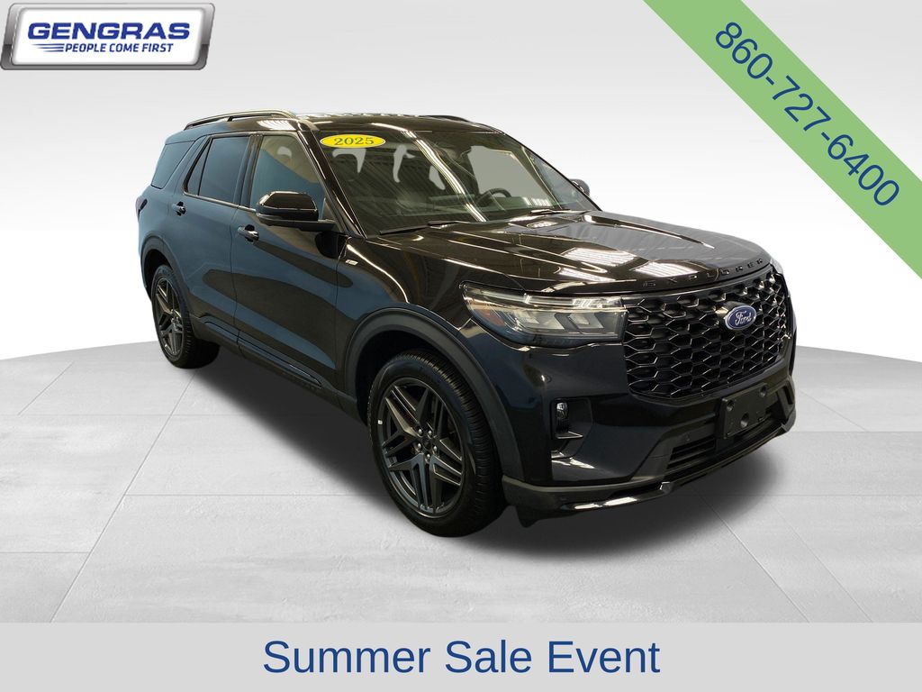 Black Metallic 2025 Ford Explorer SUV / Crossover All-Wheel Drive Automatic