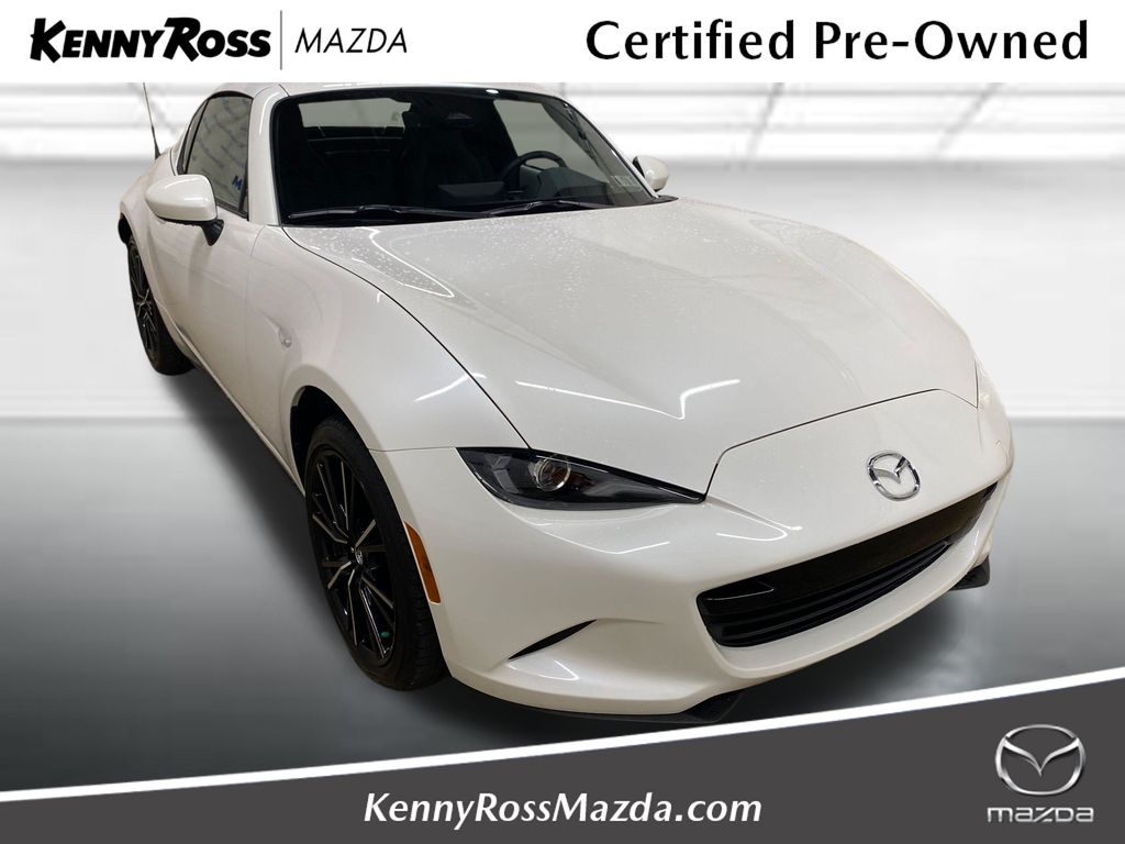 Snowflake White Pearl Mica 2024 Mazda MX-5 Miata RF Grand Touring RWD Convertible Rear-Wheel Drive 6-Speed Automatic