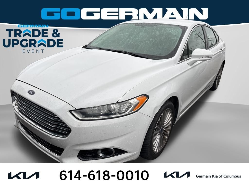 Oxford White 2015 Ford Fusion Titanium Sedan Front-Wheel Drive 6-Speed Automatic